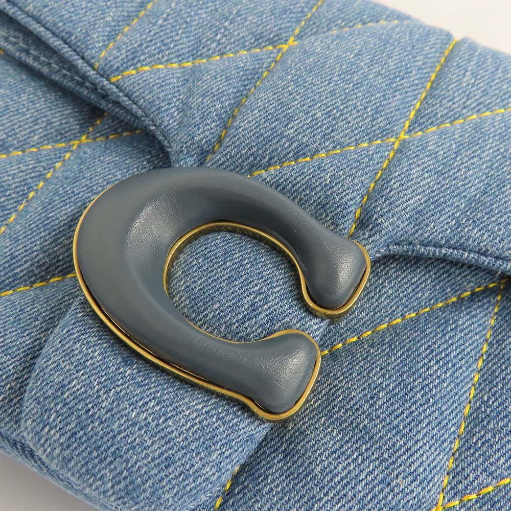 名古屋】コーチ タビー ショルダーバッグ 26 キルティング デニム