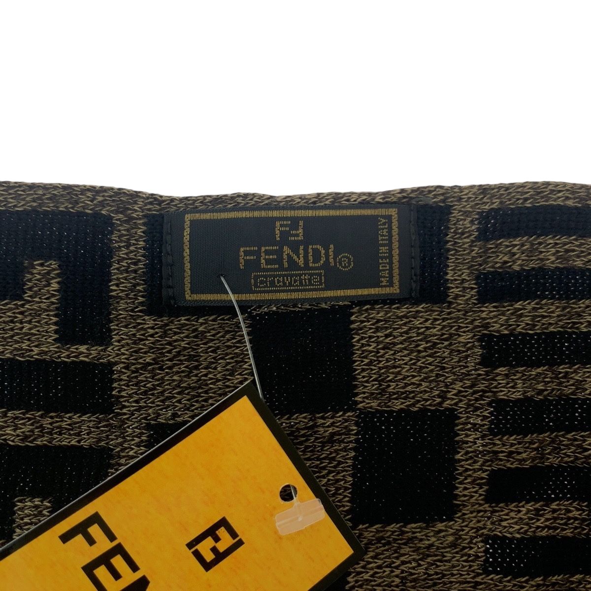 美品 FENDI フェンディ ズッカ ブラウン ブラック ウール