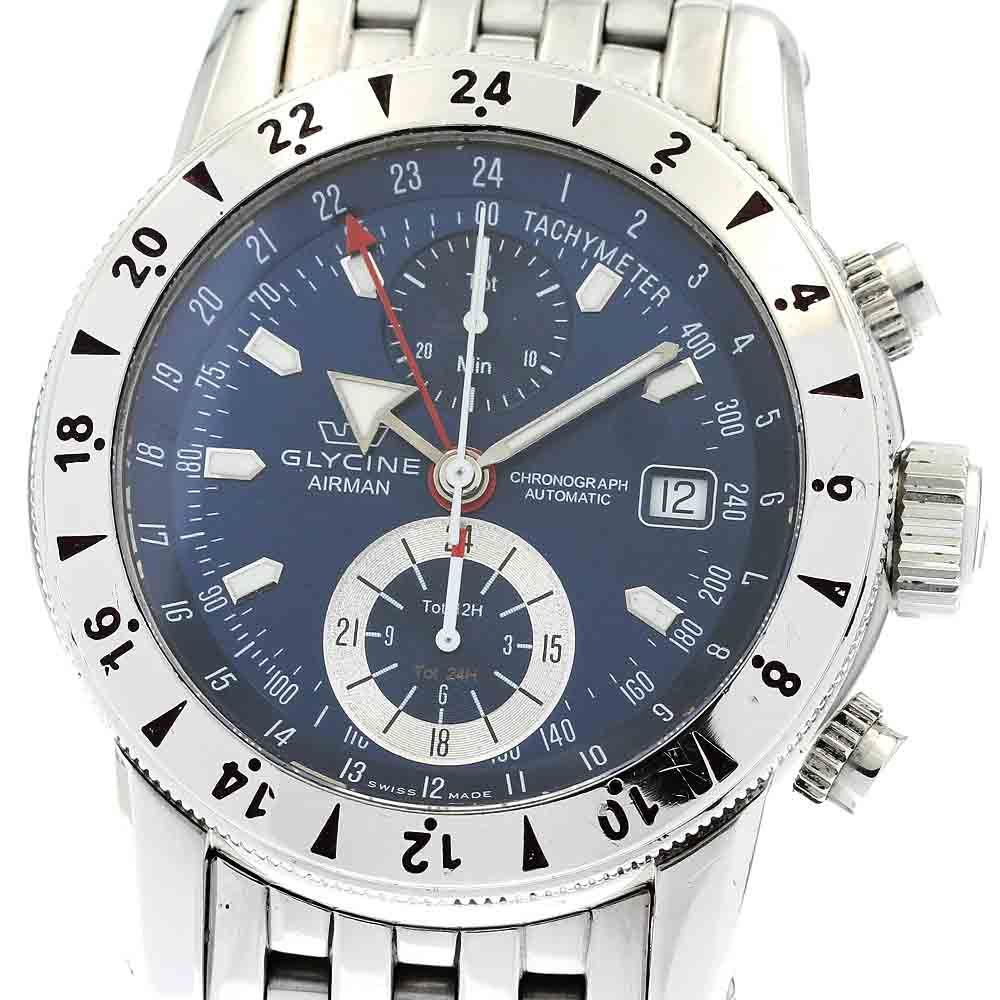 グリシン GLYCINE 3840 エアーマン デイト クロノグラフ 自動