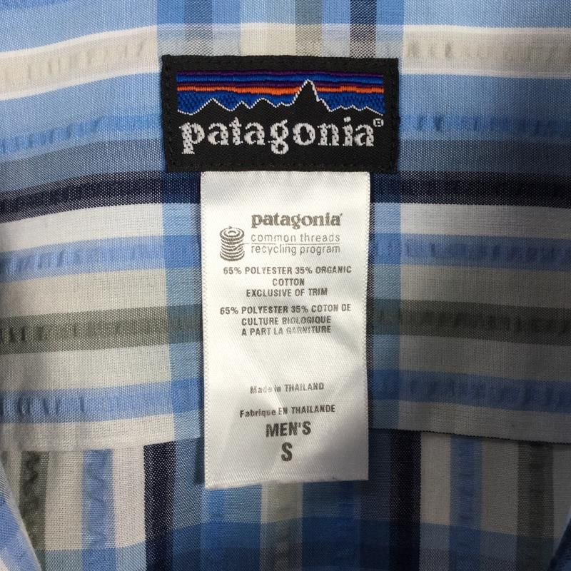 【好配色】patagoniaパッカーウェア　L チェック ブルー　即出荷 Patagonia(パタゴニア) チェック柄半袖シャツ Puckerware Shirt