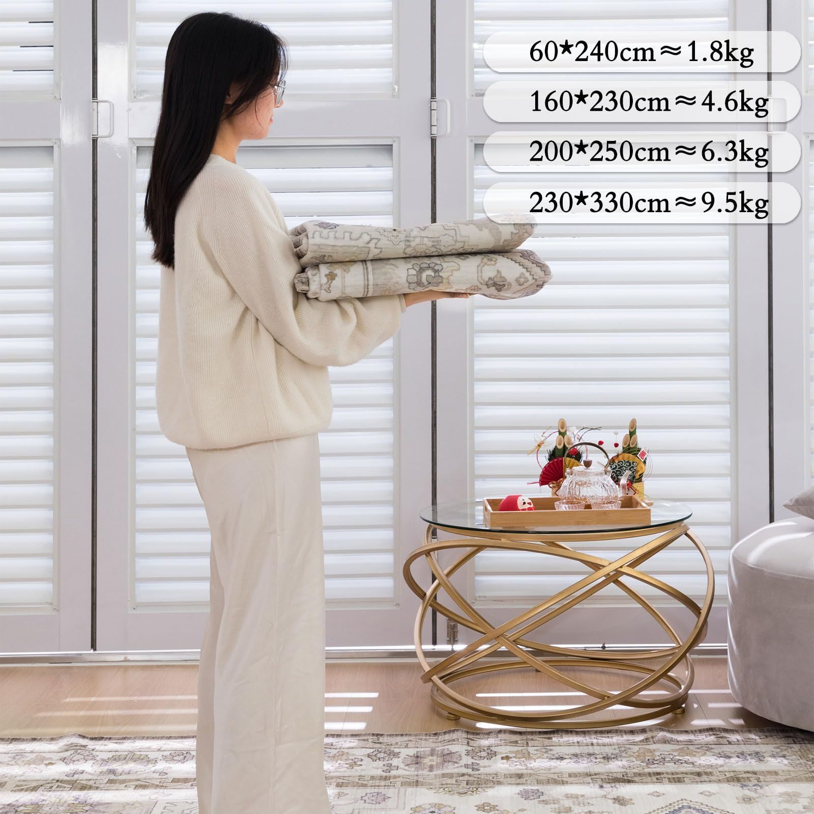 ペルシャ風 洗える ラグ カーペット 3畳 ダイニングラグ 絨毯 160