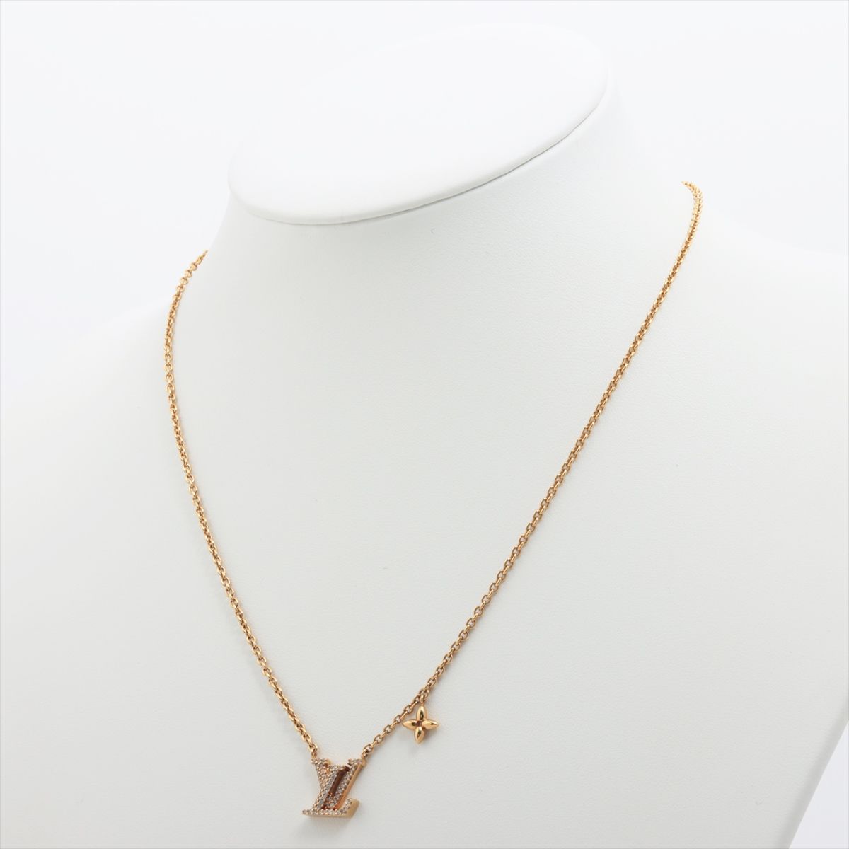 極美品　ルイヴィトン　アイコニック ネックレス　ゴールド 極美品】ルイヴィトンゴールドストーンネックレス コリエ・LVアイコニック