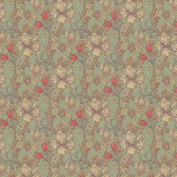 1柄単位切売 ウィリアム・モリス カーテン生地 ゴールデンリリー