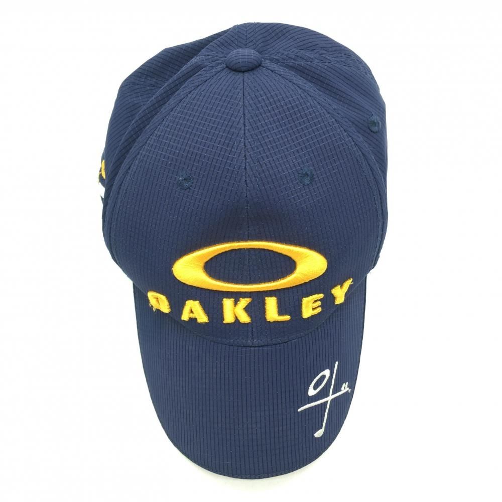 ★SALE10％OFF★オークリー キャップ ネイビー×イエロー メッシュ調  ゴルフウェア Oakley