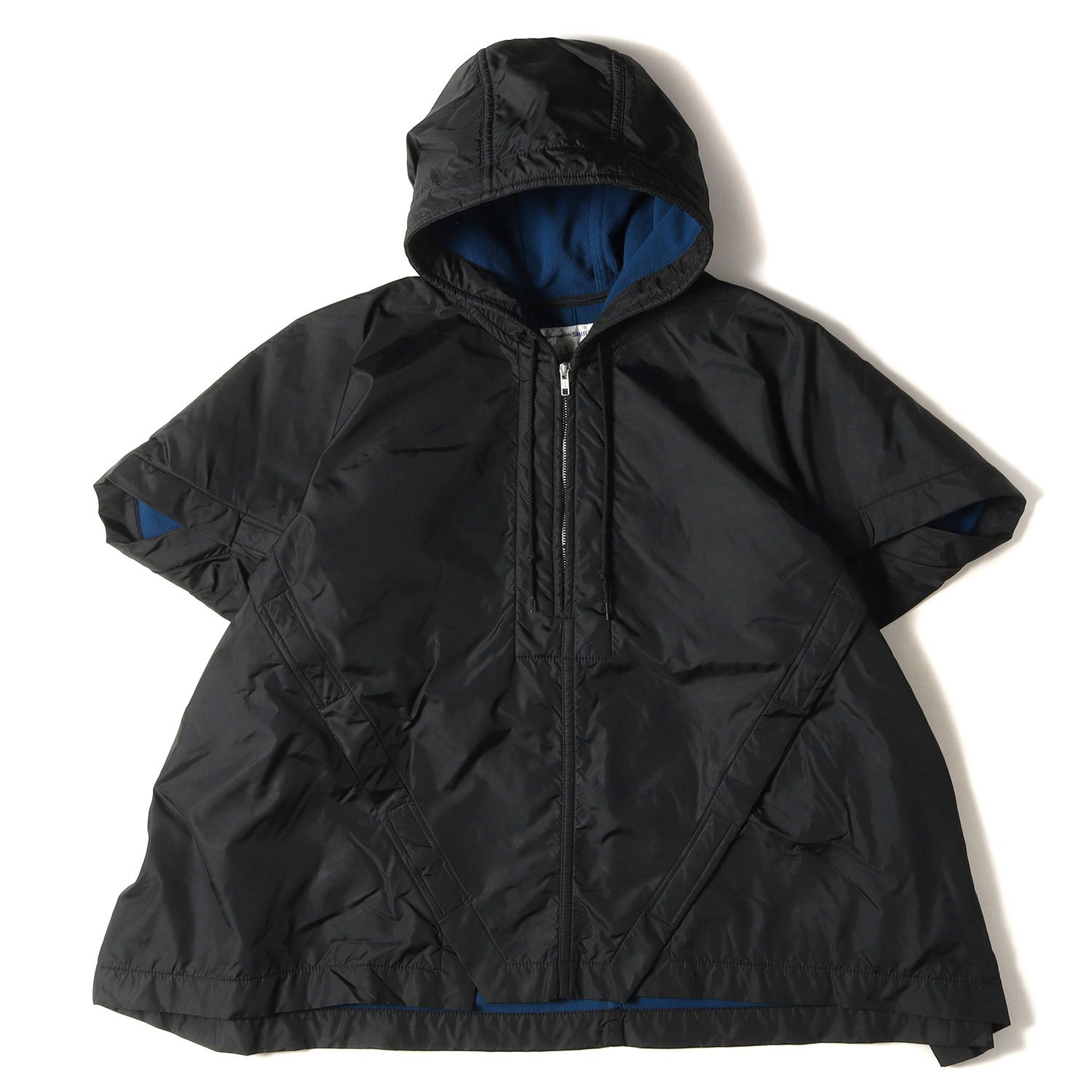 COMME des GARCONS コムデギャルソン フーデッド 裏フリース ナイロン  