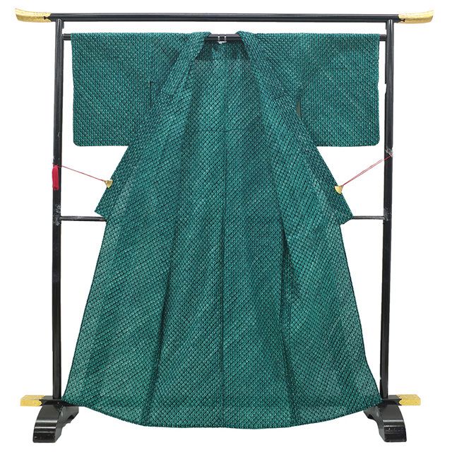 中古】 夏物 本場有松鳴海絞り 浴衣 リサイクル 有松 ゆかた 絞り 木綿  