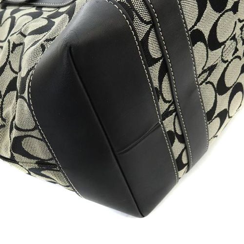 COACH コーチ トートバッグ シグネチャー ブラック キャンバス6042