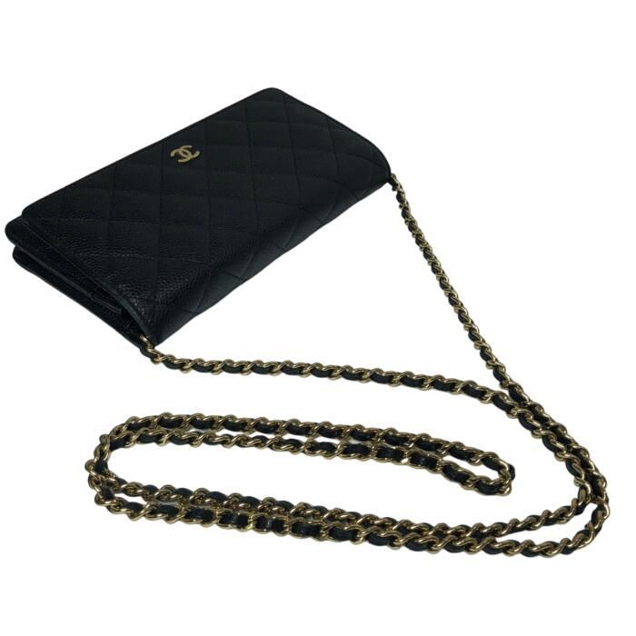 シャネル CHANEL チェーンウォレット マトラッセ キャビアスキン シャネル CHANEL チェーンウォレット マトラッセ キャビアスキン