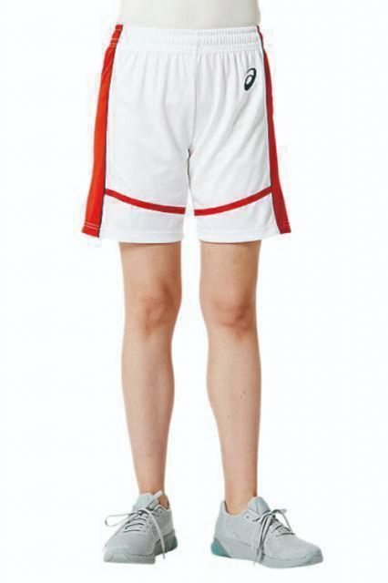 asics アシックス G4 WS GAME PANTS ブリリアントホワイトxクラシックレッド M 2062A017 102 | スポーツ スポーツウェア バスケットボール ショーツ ゲームパンツ 半ズボン ハーフパンツ 吸汗速乾 レデ