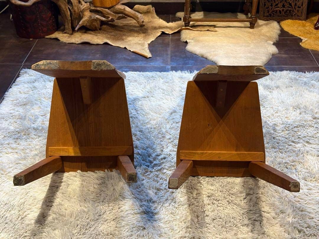 ② 希少 レトロ 無垢材 ヴィンテージ カフェ 店舗什器 ハイバック  