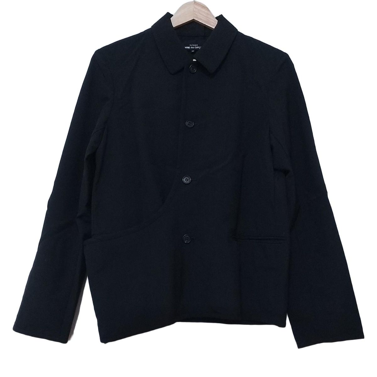 tricot COMMEdesGARCONS トリココムデギャルソン ジャケット サイズM レディース - 黒 長袖|変形デザイン|春|秋 ウール