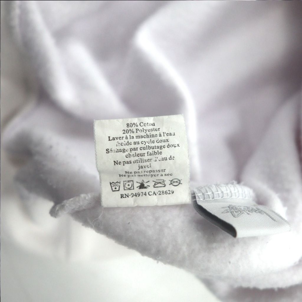 STUSSY USA製 アーチロゴ スウェット XL ホワイト コットン