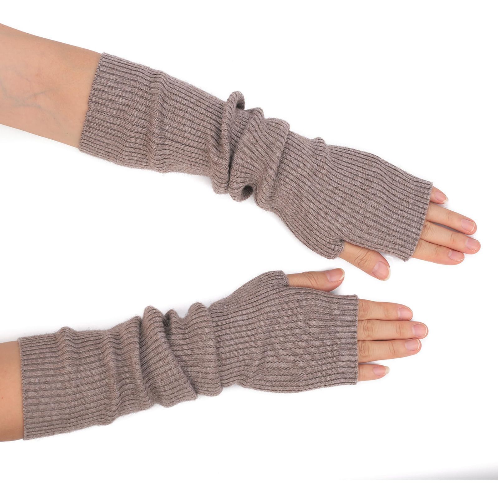 カシミヤ 指なし レディース 親指穴付き タッチパネル対応 防寒 アームウォーマー 保温 冷え対策 夏の冷房対策 Soxbang 気温の変化に対応 アームカバー