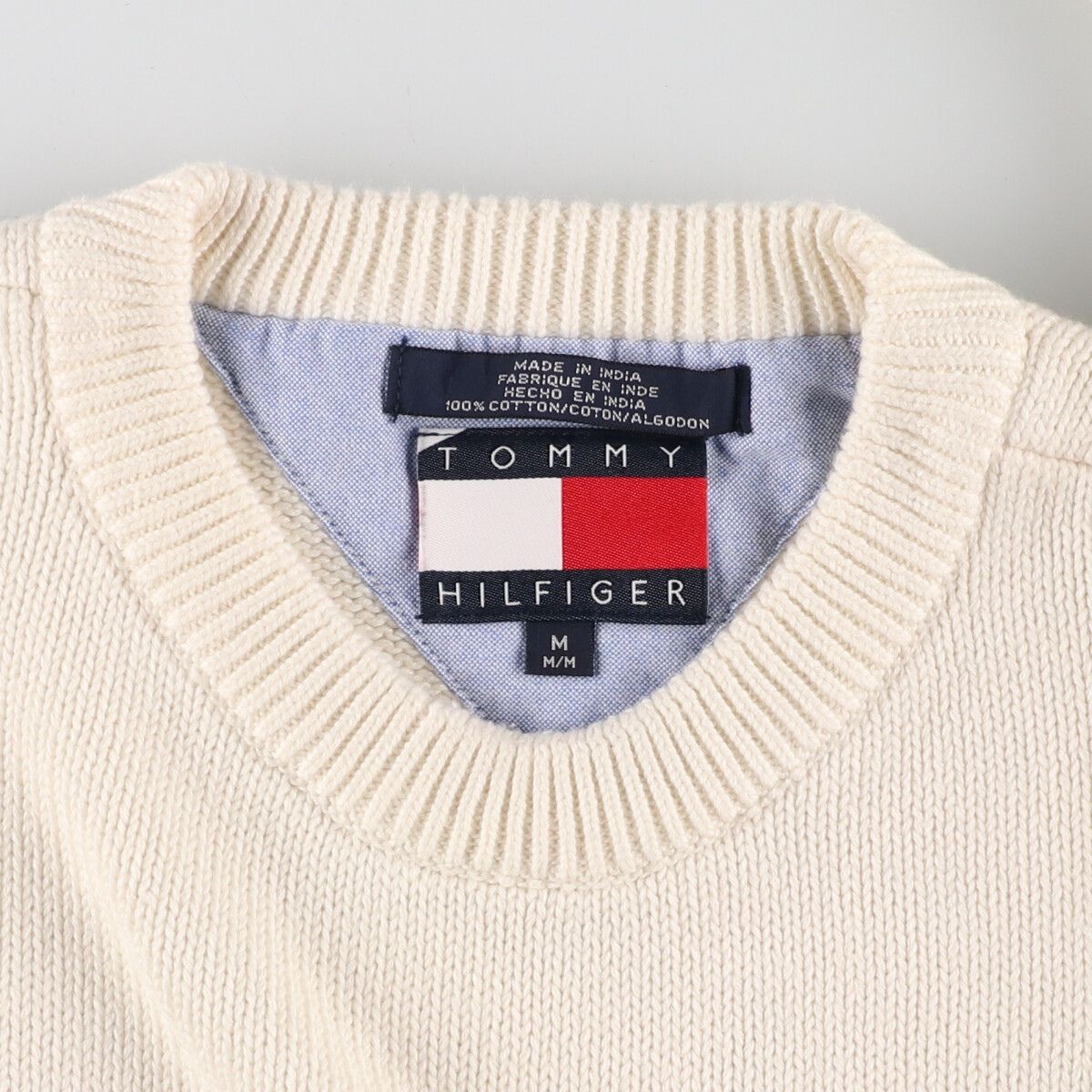 古着 90年代 トミーヒルフィガー TOMMY HILFIGER コットンニット