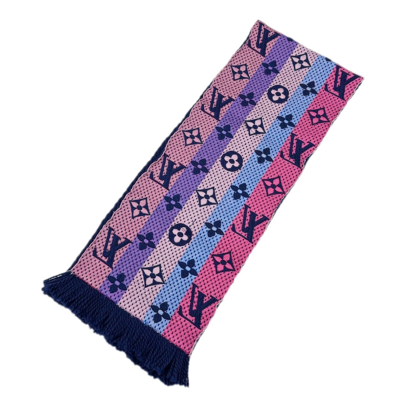 LOUIS VUITTON ロゴ柄マフラー ネイビー 楽天市場】LOUIS VUITTON ルイ・ヴィトン エシャルプ・ロゴ