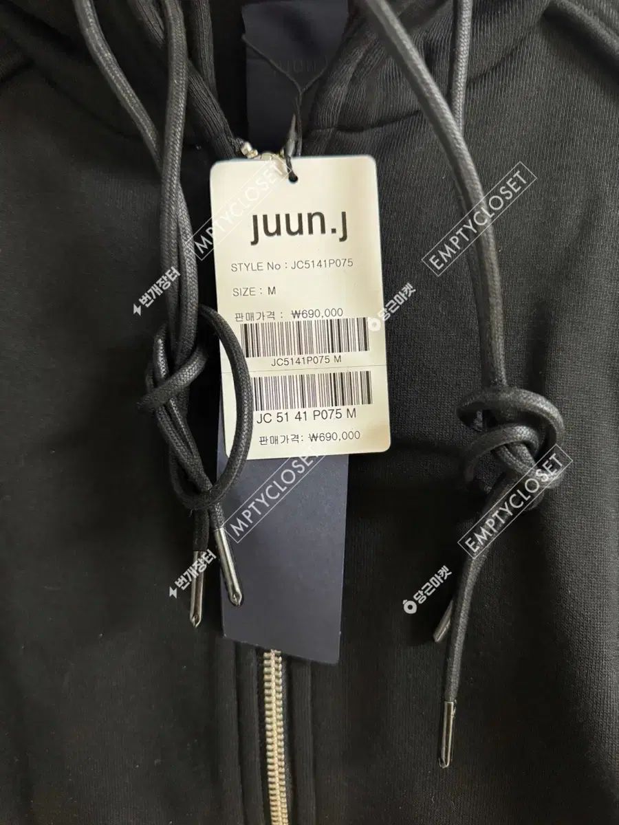 M new juun j Juun.J(ジュンジェイ) 25ss 二重層 フード付き ジップ 