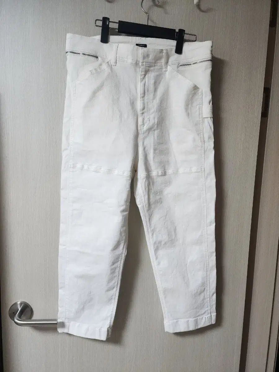 21 年 SYSTEM オム クロップド デニムパンツ 82 ホワイトデニム