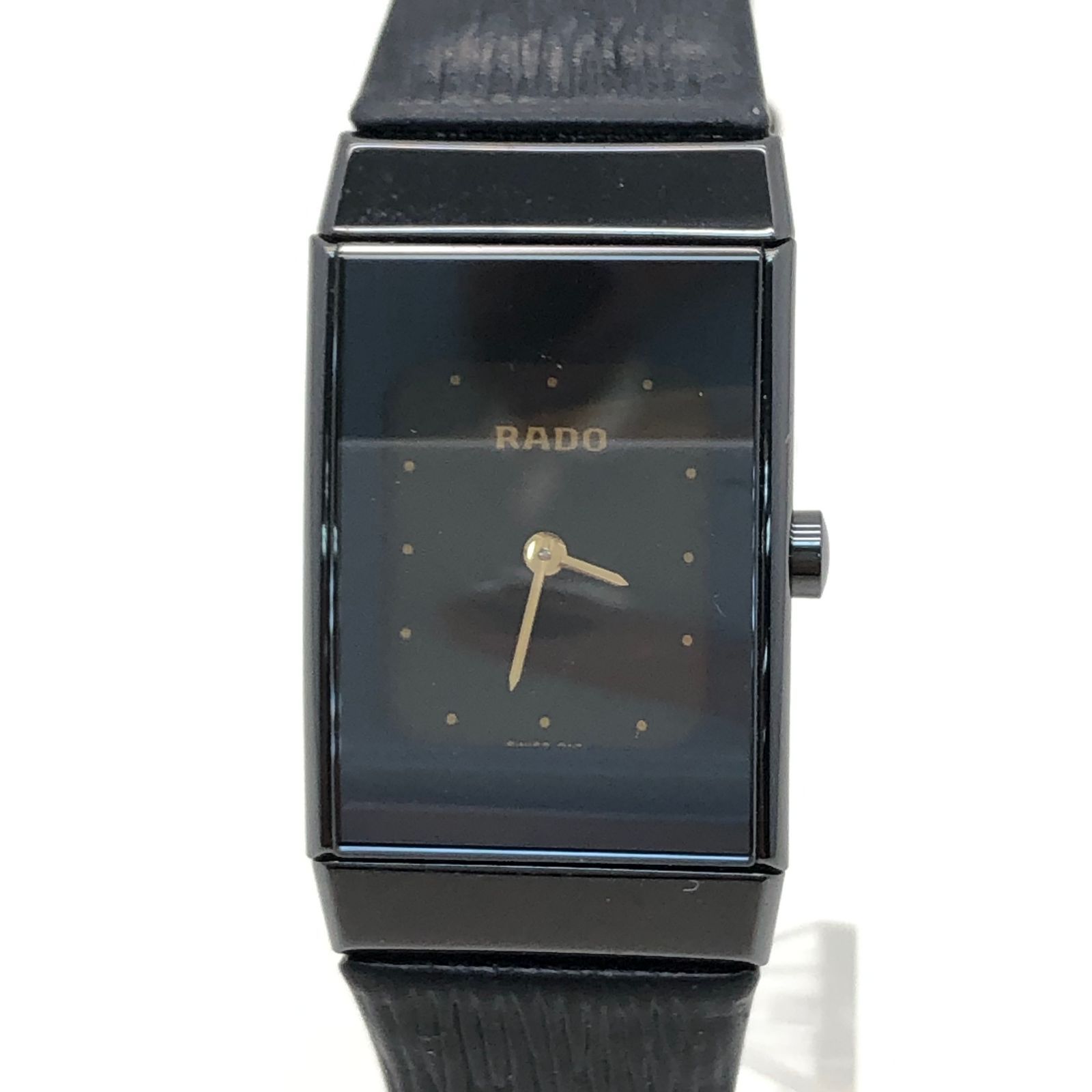 ラドー ダイヤスター スクエアフェイス 腕時計 ブラック 稼働品 1-803 ...