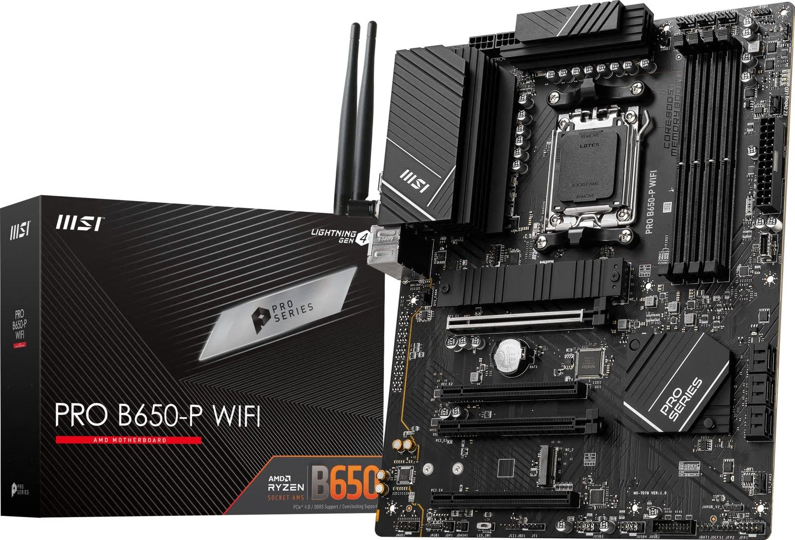MSI PRO B650-P WiFi プロシリーズ マザーボード AMD AM5 ATX DDR5 PCIe 4.0 M.2