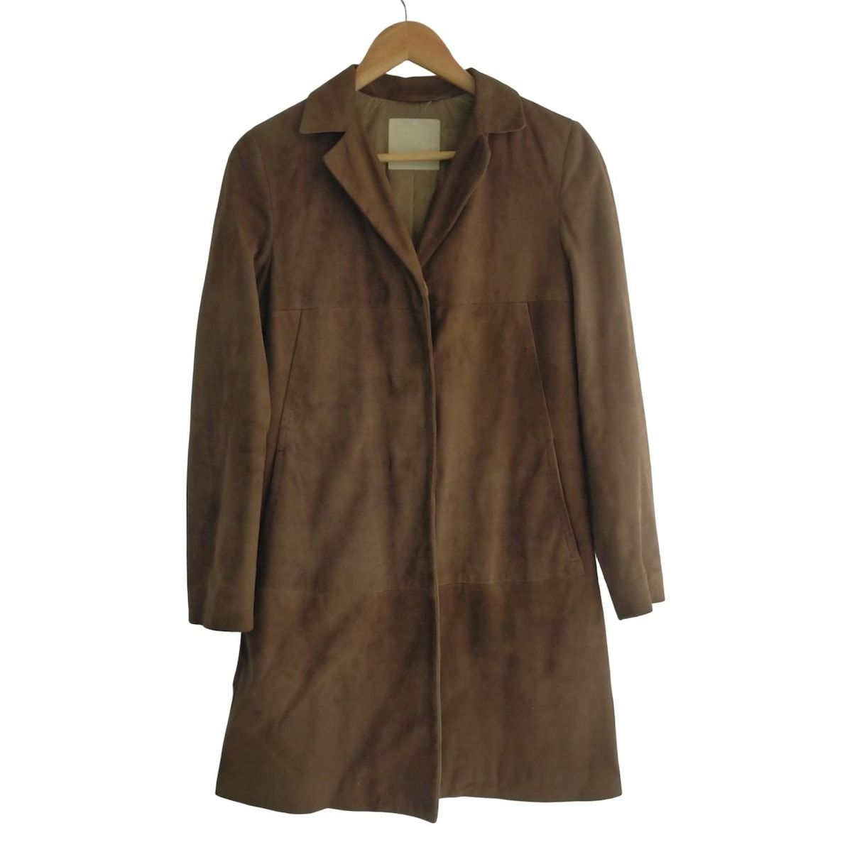 ✨美品✨マックスマーラ スエードレザージャケット ブラウン S Max Mara(マックスマーラ) コート サイズJ38 レディース - ブラウン