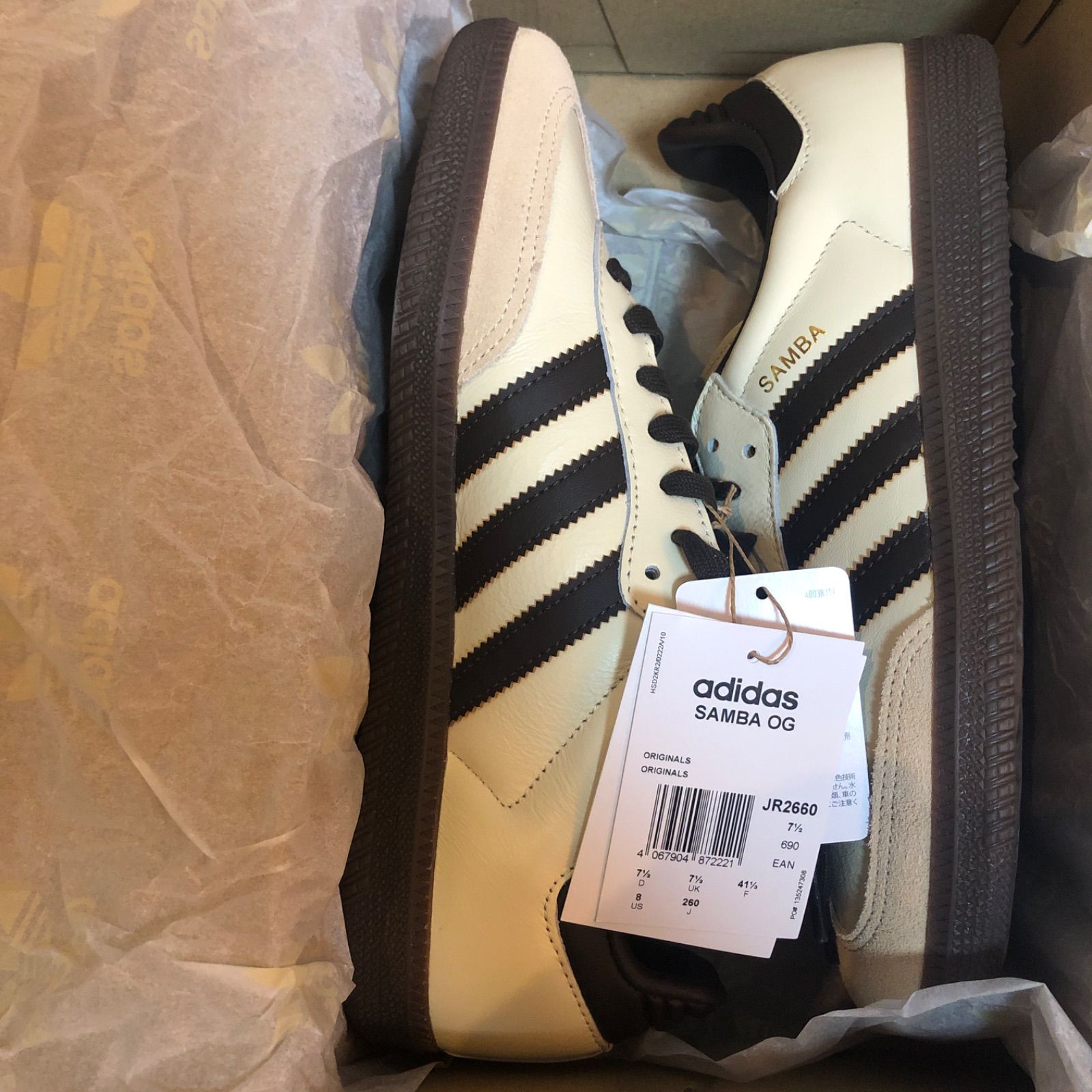 新品⭐️adidas SAMBA OG 26.0cm クリームホワイト×ダークブラウン 