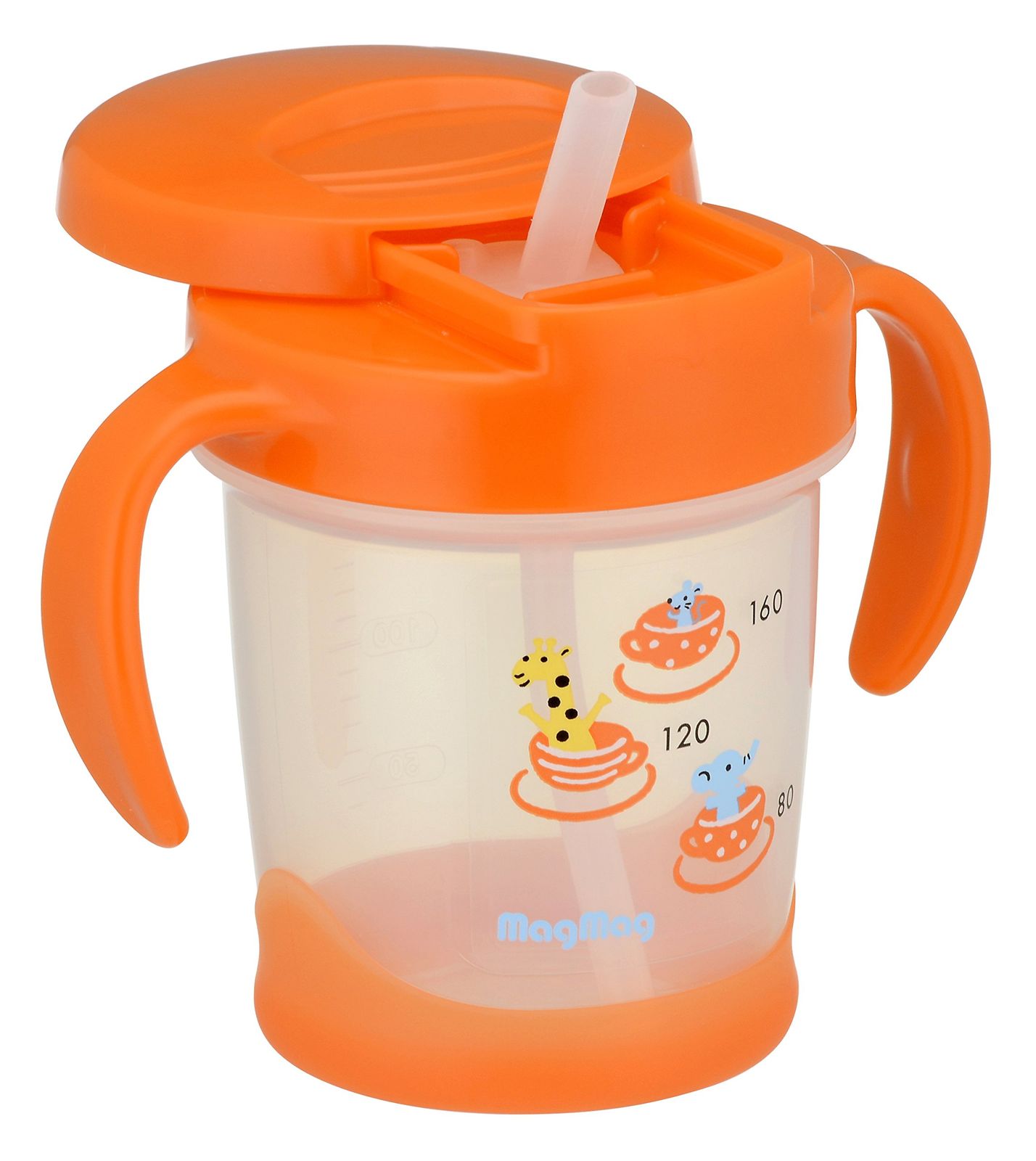 ピジョン Pigeon マグマグ ストロー 200ml 8ヵ月頃から 洗いやすくお手入れカンタン [オレンジ] [1)単品]