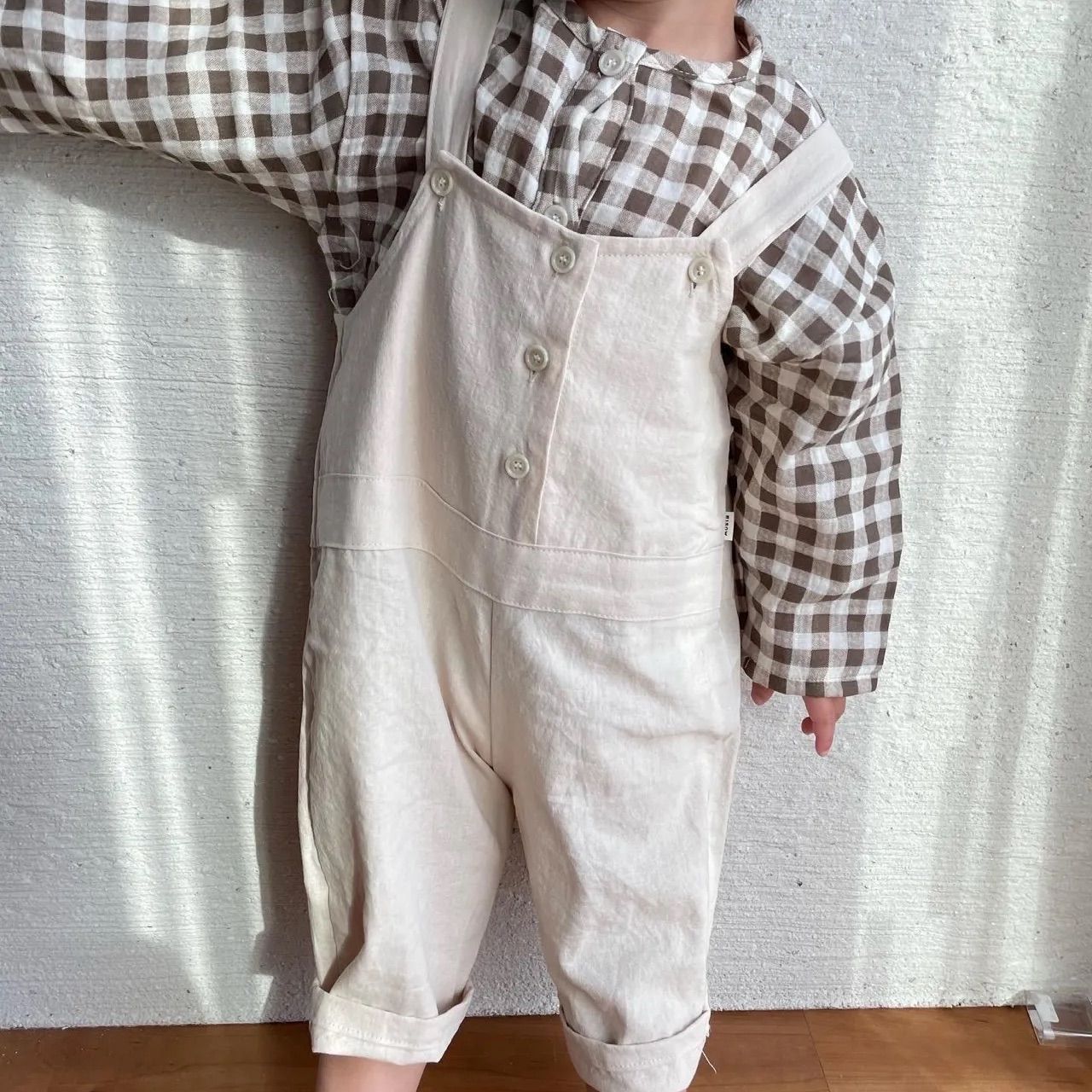 aosta / linen overall キッズサロペット オーバーオール - メルカリ