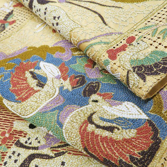 袋帯 中古 リサイクル 正絹 フォーマル 六通 汕頭刺繍 スワトウ