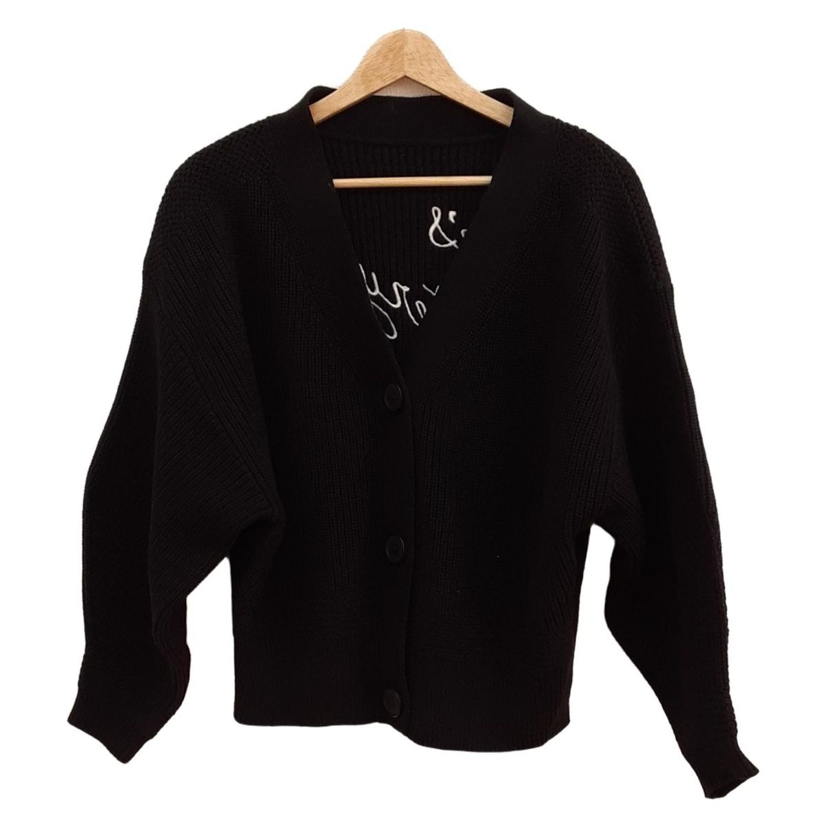 Diagram GRACE CONTINENTAL ダイアグラム カーディガン サイズ36 S レディース - 黒 長袖 ドルマンスリーブ