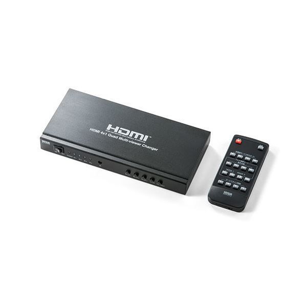 サンワダイレクト 画面分割HDMI切替器(4入力1出力 4画面分割 フルHD