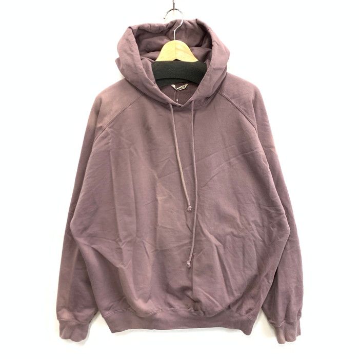 【中古品】AURALEE A21SP01GU SUPER SOFT SWEAT BIG P/O PARKA パーカー ブランド 古着  サイズ：4 カラー：パープル メンズ 【140-250120-gm-10-fuz】