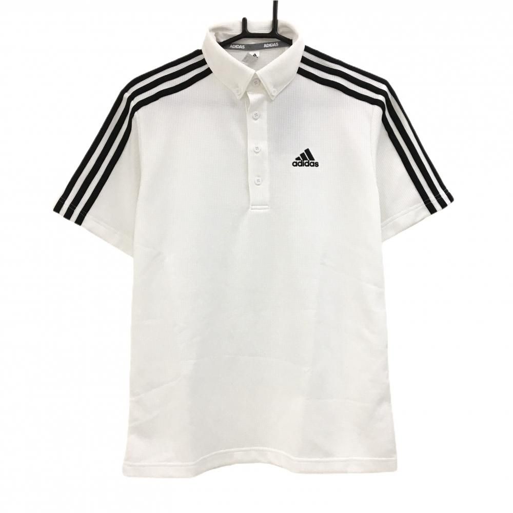 【新品】アディダス ゴルフ 半袖 ボタンダウン シャツ ホワイト メンズ S adidas アディダス ゴルフウェア 半袖 シャツ 春 夏 パンチング