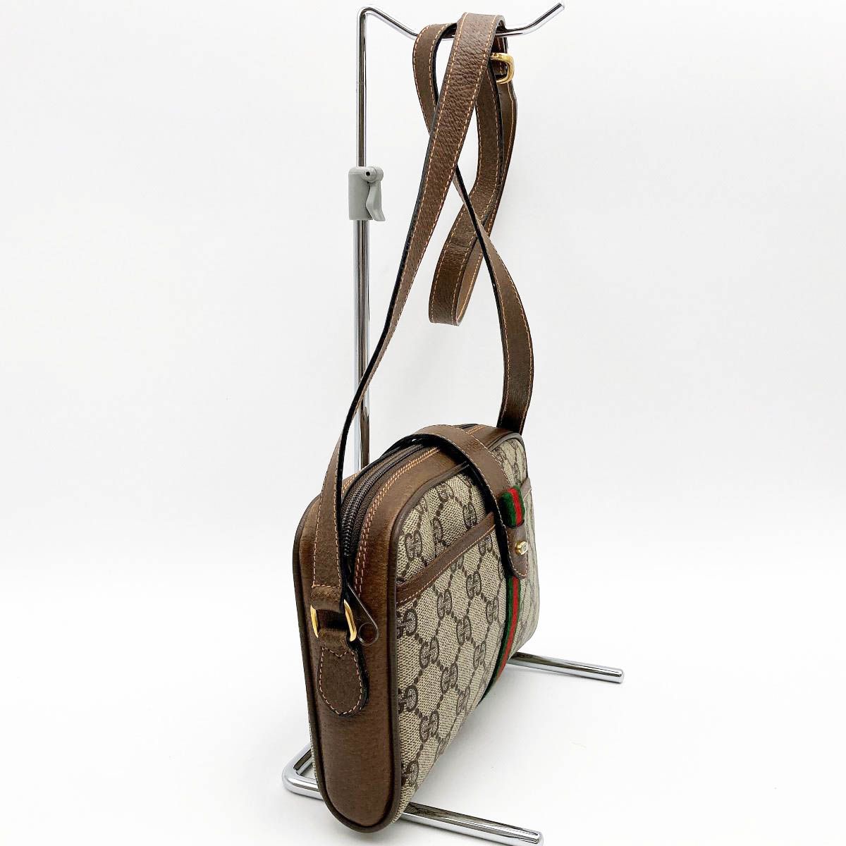 GUCCI ショルダー オールド GGスプリーム 肩掛け キャンバス ブラウン GUCCI - 美品 GUCCI グッチ オールドグッチ ショルダーバッグ