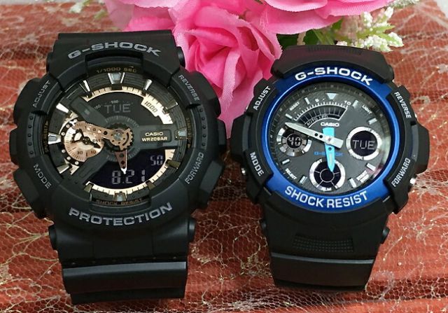 恋人たちのGショック ペアウオッチ Gショック ペア G-SHOCK BABY-G  ペア腕時計 カシオ 2本セット アナデジ GA-110RG-1AJF AW-591-2AJF ラッピング無料 　クリスマス プレゼント 誕生日 御祝い還暦 銀婚式