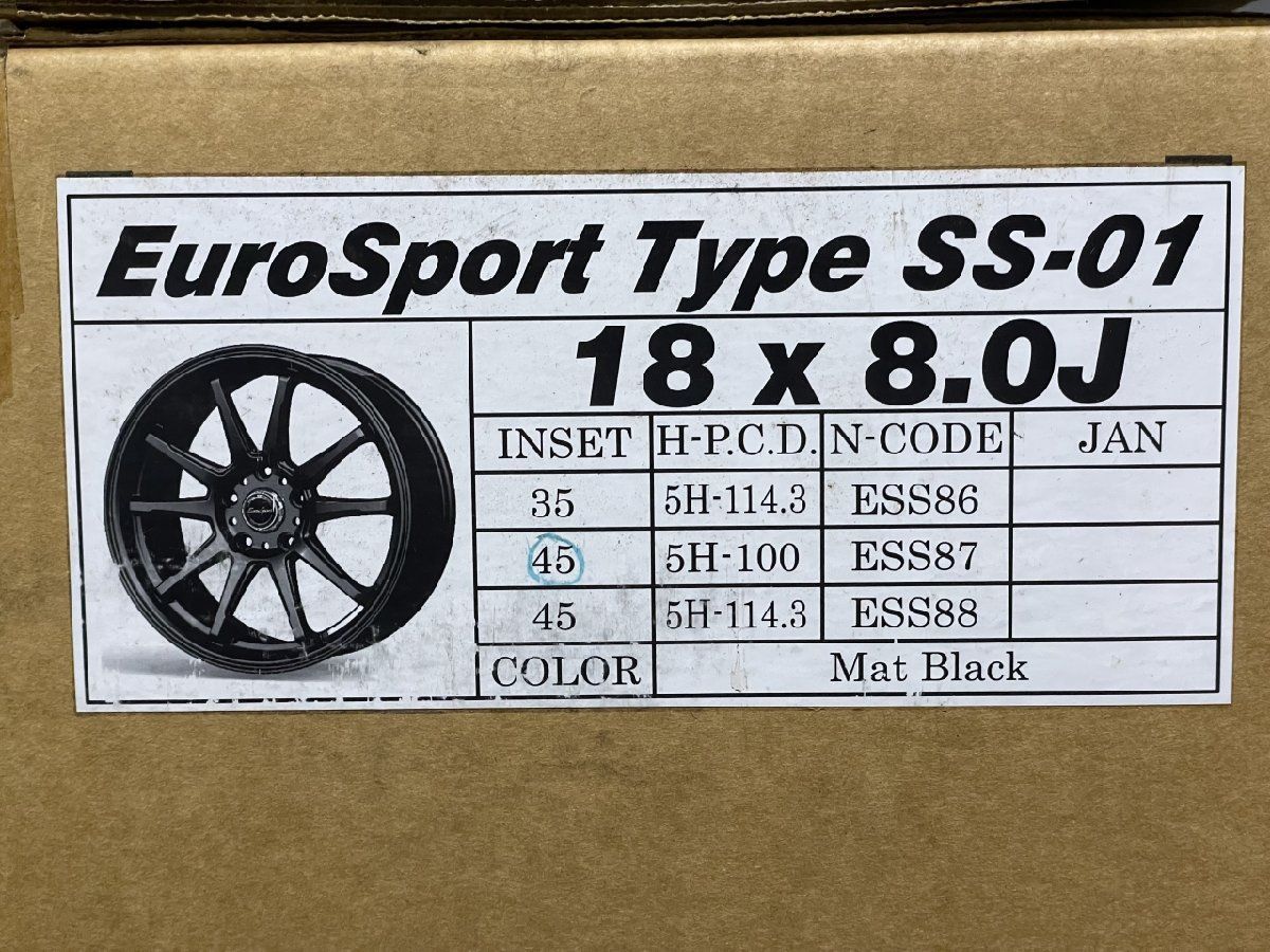 新品 BLEST EuroSport Type SS-01 ブレスト ユーロスポーツ 18インチ 4本 8J5HPCD100+45 ブラック プリウス等  (MHZ092) - メルカリ