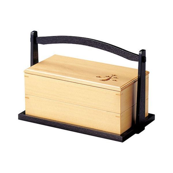 ヤマコー 用美 業務用 黒塗り手提付松風弁当 yamaco27144