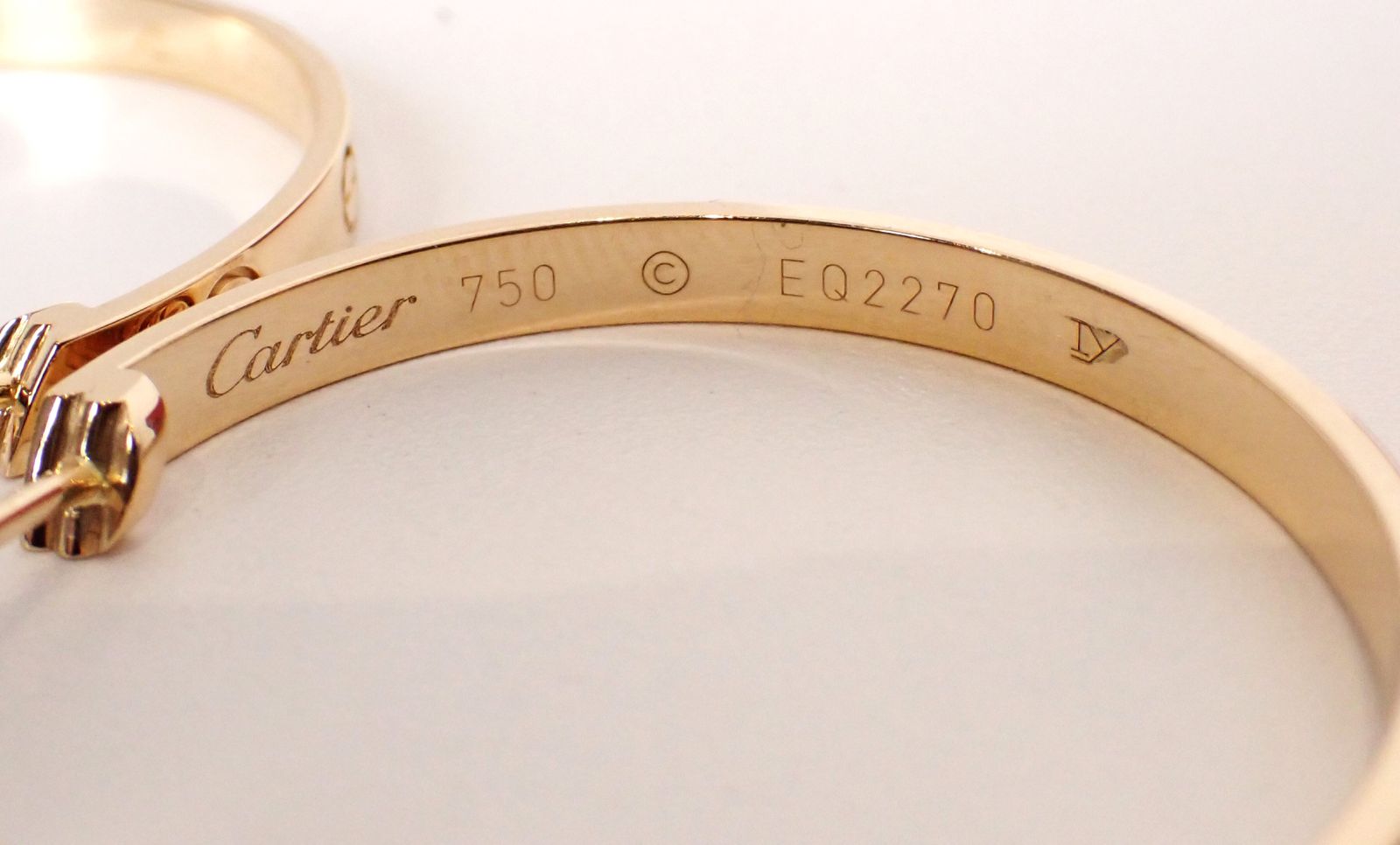 直径3.5cm 磨き済 超美品 Cartier(カルティエ) ラブフープ ピアス K18 