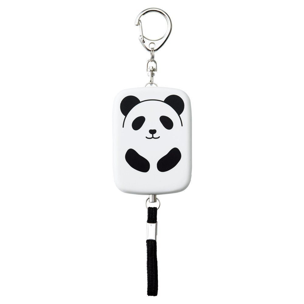 （まとめ買い）リヒトラブ SMART FIT PuniLabo 防犯ブザー パンダ A-7718-6 【3個セット】