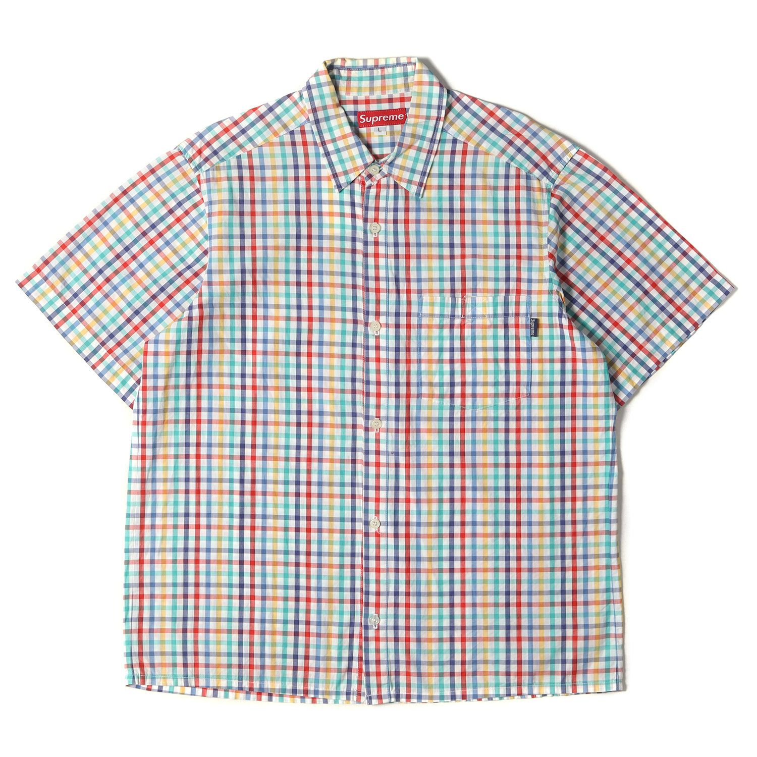 Supreme - 【SUPREME】90s 初期 バックヨークチェック半袖シャツ
