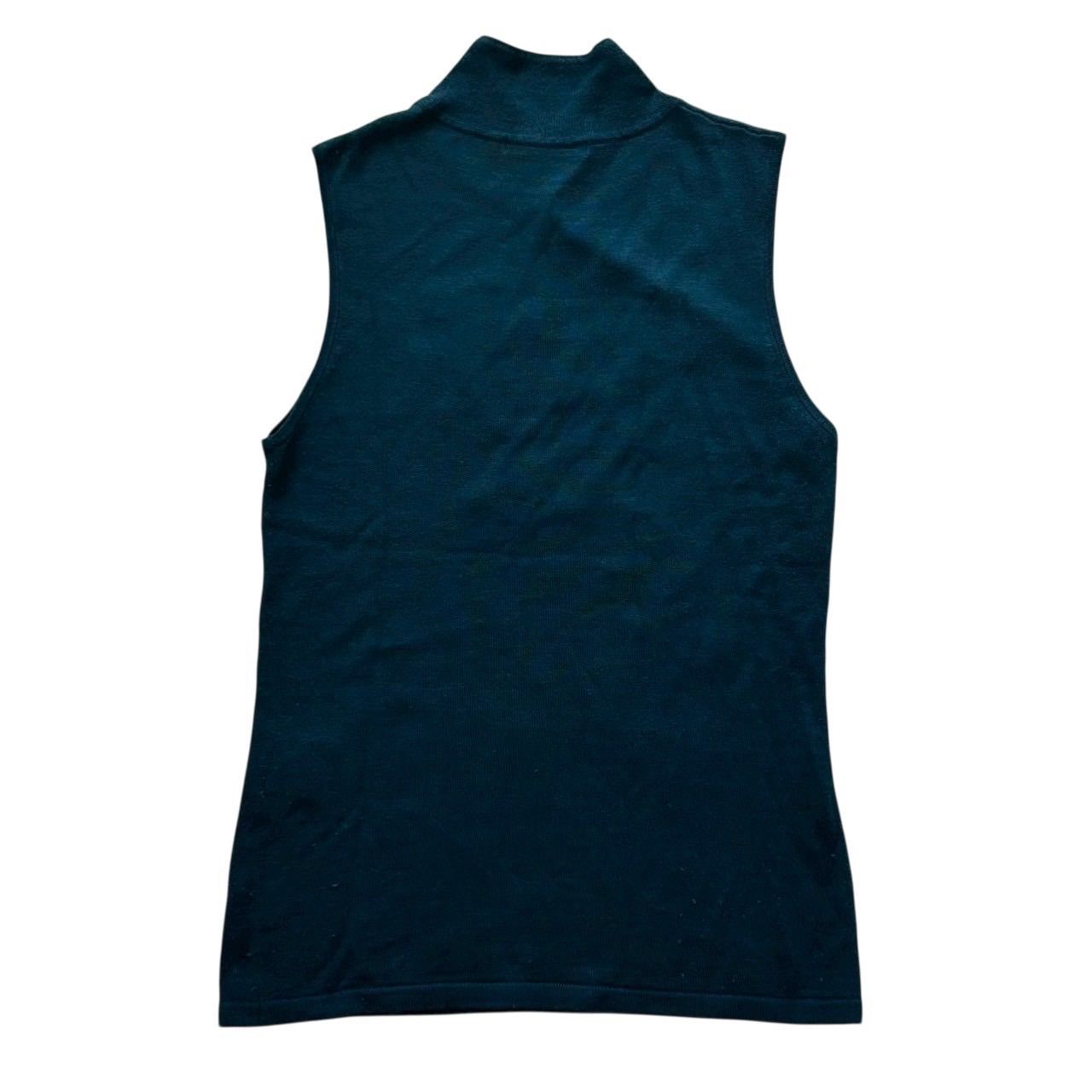 VIVIENNE TAM ヴィヴィアンタム スパンコールノースリーブニット 青系 龍 チャイナ レディース サイズ0 Sサイズ