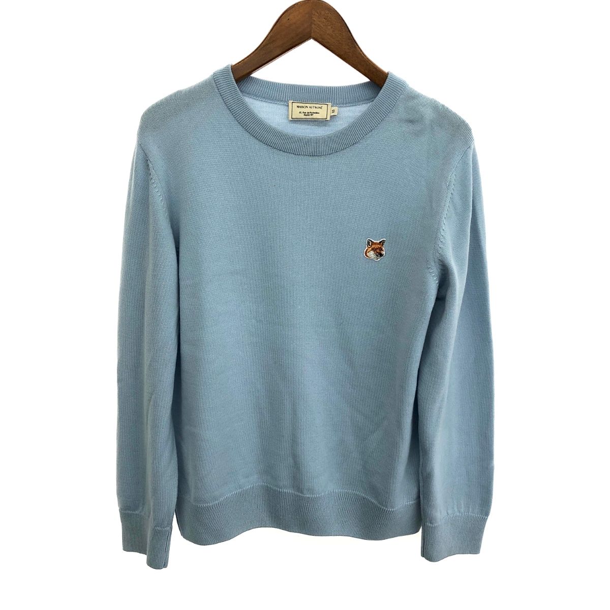 MAISON KITSUNE メゾンキツネ キツネ刺繍 長袖 ニット サイズ:XS 