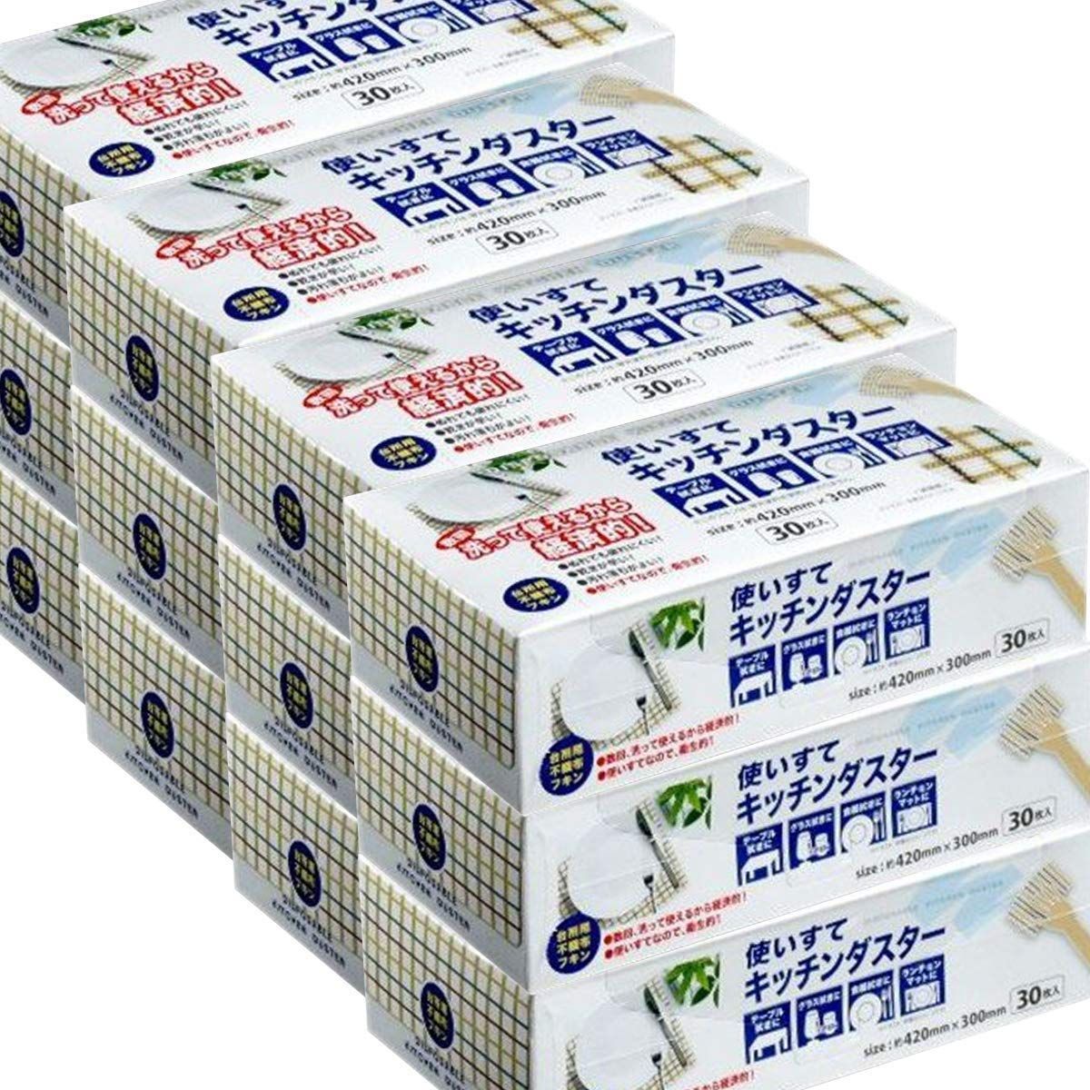 AGENT ONE エージェントワン カウンタークロス 使い捨て 30枚入 12個セット 42×30cm 不織布 ふきん テーブルダスター ティッシュケース対応 業務用