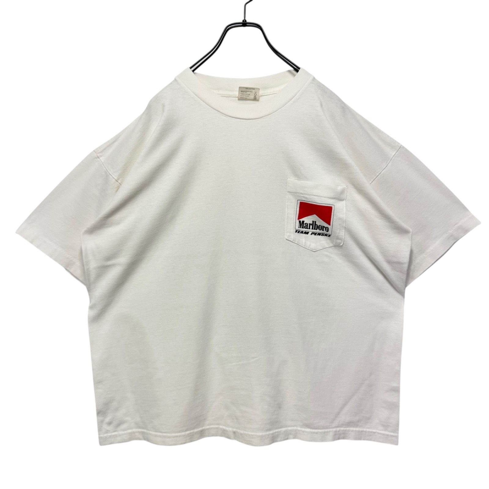 90s vintage Marlboro TEAM PENSKE LOUDON'95 Promo Print T-shirt Tee USA製 マールボロ マルボロ プロモ Tシャツ 企業T カンパニーT ヴィンテージ 古着