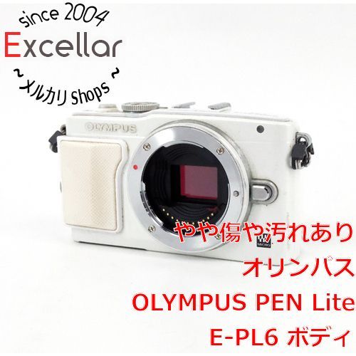 bn 18 OLYMPUS マイクロ一眼 E-PL6 ボディ WHT 電池カバーなし 本体いたみ