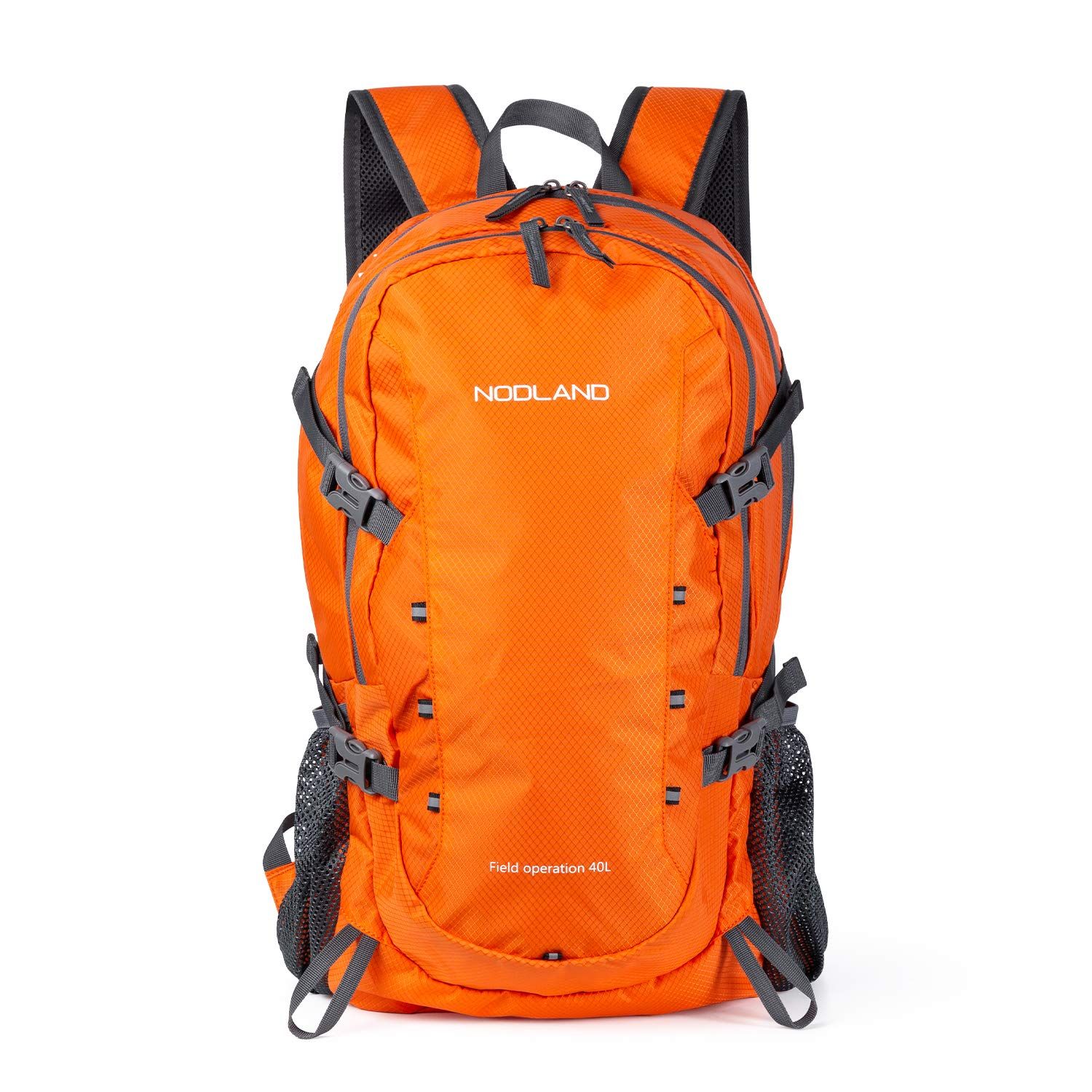 アウトドアバックパック 折りたたみ NODLAND リュック 軽量スポーツ登山バッグ通学 旅行 [Sharkborough] 男女兼用 40L/45L