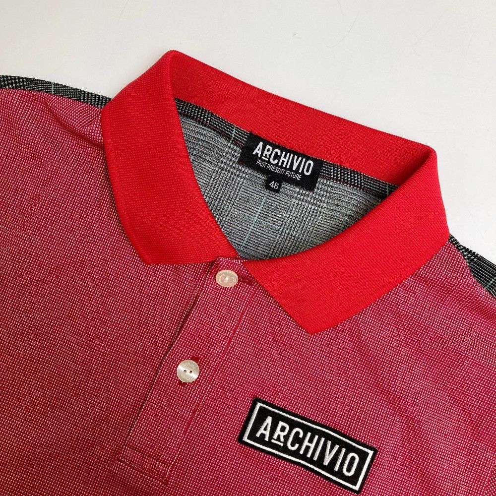 アルチビオ　ポロシャツ46 サイズ：46 ARCHIVIO アルチビオ 半袖ポロシャツ グレンチェック柄