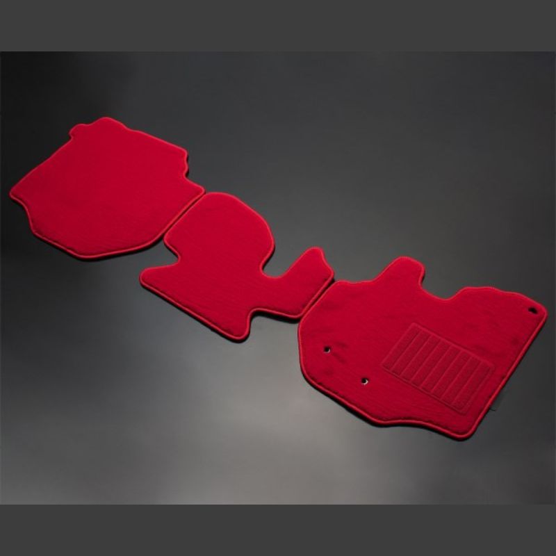 日本製 オールレッド X パイピング部分レッド フロアマット 1-2列目セット ハイエース 200系 1-7型 現行 FEGGARI LMTO-PC012R 受注生産納期2-3週間