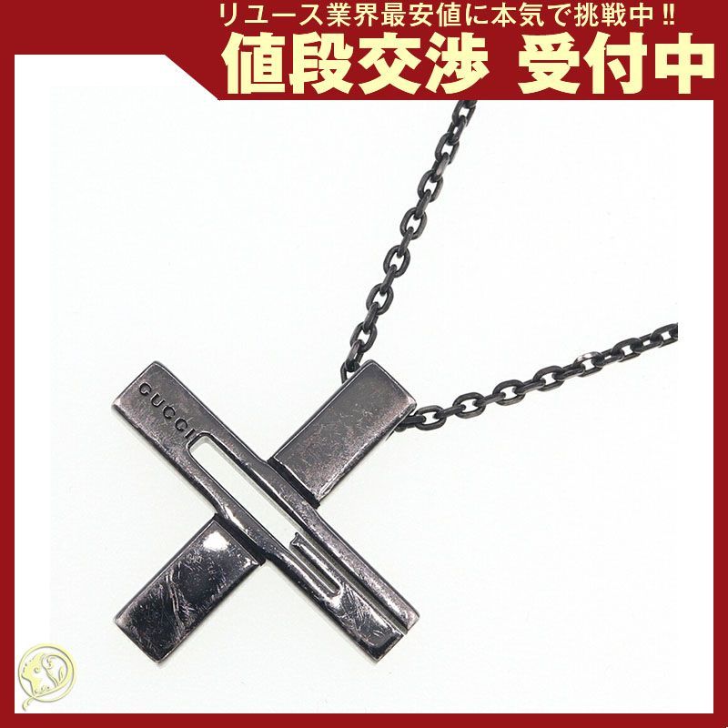 グッチ ネックレス カットアウトG クロス 228363 - メルカリ