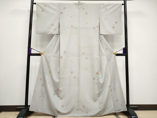 平和屋着物●洗える最高級着物　＜英＞はなぶさ謹製　小紋　麻の葉亀甲文　洗える着物　DABB0510ud 平和屋着物□極上 洗える最高級着物 ＜英＞はなぶさ謹製 小紋 単衣