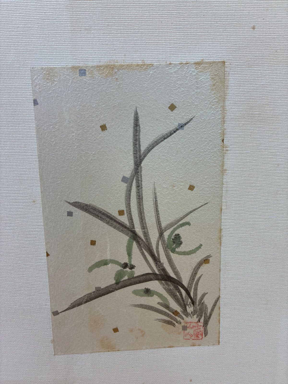 二曲屏風 貼り絵